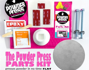 The Powder Press PARTS KIT | Indie Cosmetic Power Pressing Machine DIY Kit for your arbor press | makeup eye shadow + face powder pressing