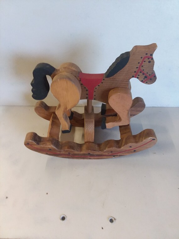 small wooden rocking horse