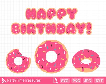 Download Donut Birthday Svg Etsy