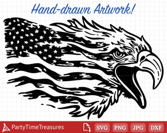Download Usa Flag Eagle Svg Etsy