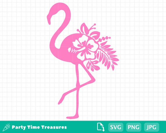 flamingo♡ Pink Flamingo SVG, Flamingo Clipart, Tropical Beach Cut File