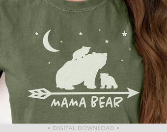 Mama Bear Svg, Mama Svg, Momma Bear Svg, Mommy Svg, Mothers Day Svg, Mom Bear Svg, Mama Bear Cut File - PT1426