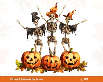 Tanzendes Skelett Lustiger Halloween Png, Skelett Tanz Png, gruselige Saison Kürbis Gewürz Shirt, Herbst Shirt Sublimation Design
