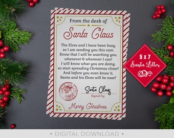Santa Nightlight Letter, Santa Cam Letter, Santa Nightlight, Santa Night Light, Printable Letter from Santa Claus, Commercial Use - PT1419
