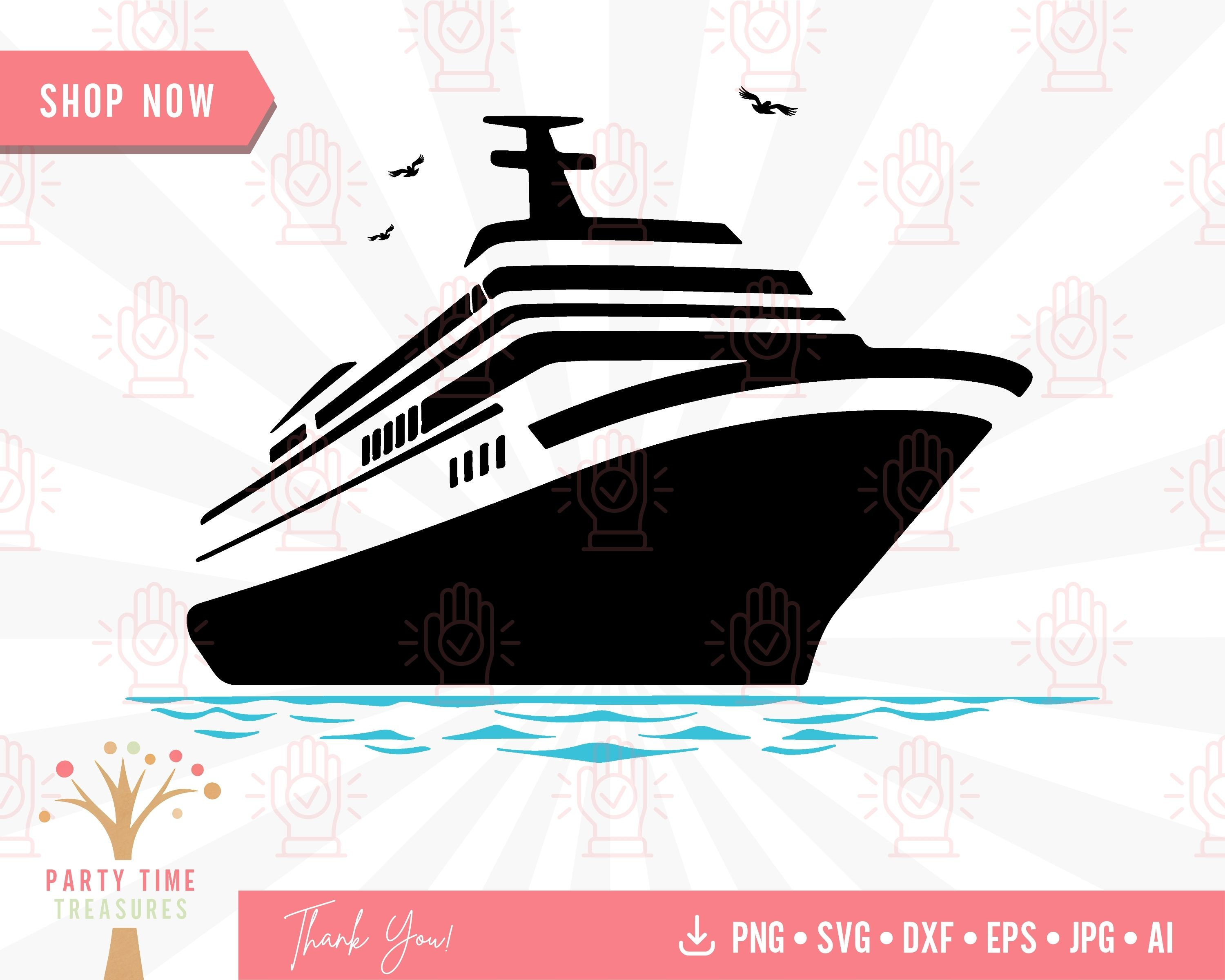 Cruise Ship Svg, Yacht Svg, Cruise Vacation Cut Files, Boat Vector, Ship Shirt Png