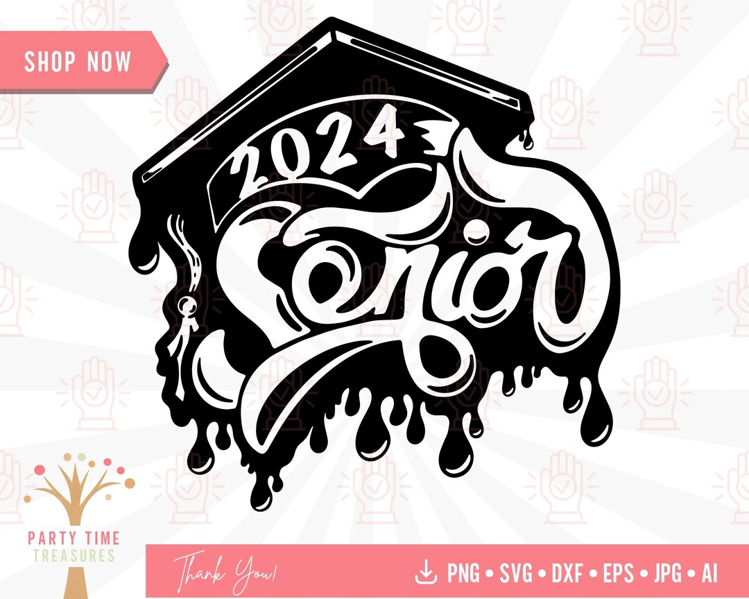 Senior 2024 SVG, Class of 2024 High School Graduation PNG, Senior Grad