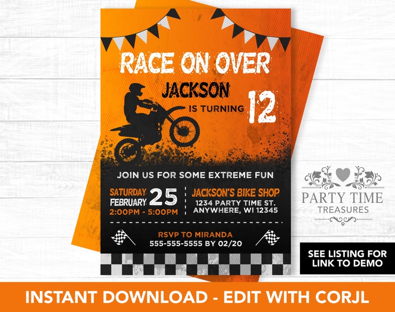 dirt-bike-invitation-dirt-bike-party-dirt-bike-birthday-etsy