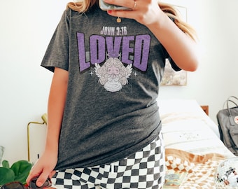 Loved John 3:16 PNG, christelijk bijbelvers png, christelijke sublimatieontwerpen, Valentijnsdag png, christelijk shirtontwerp clipart