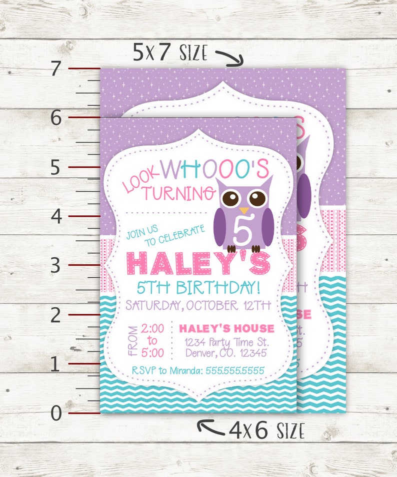 Owl Birthday Invitation Owl Party Owl First Birthday Etsy