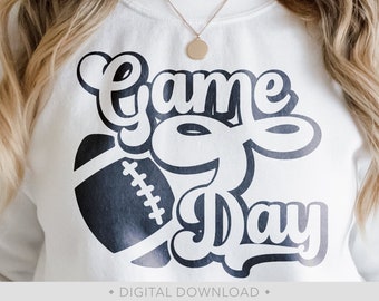 Game Day Football Svg, Game Day Svg, Football Shirt Svg, Game Day Vibes Svg, Football Mom Svg, Football Clipart, Png - PT1423