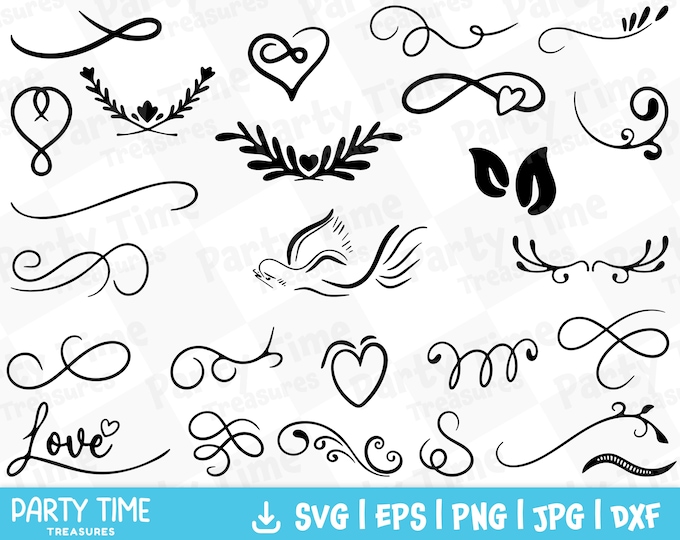Heart Flourish Svg Cut File - Etsy Canada