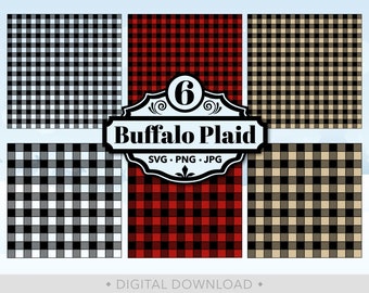 Buffalo Plaid Svg, Plaid Pattern Cut File, Christmas Svg, Farmhouse Svg, Christmas Plaid, Winter Svg, Jpg, Dxf - PT1219