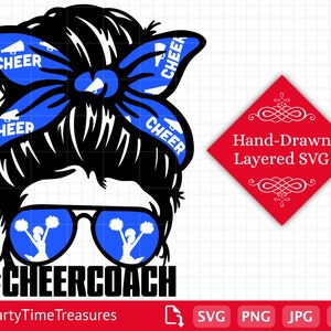 Cheer Coach SVG, Cheerleader Cheerleading Coach Life Shirt Clipart, Png, Dxf, Pdf - PT1372