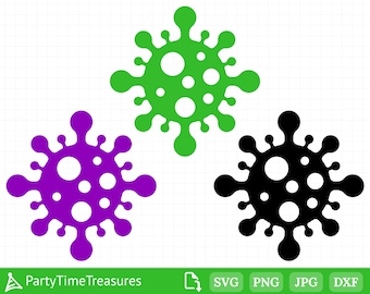 Virus Svg, Disease Svg, Social Distancing Svg, Virus Clipart, Png, Jpg, Dxf, Cricut, Silhouette, Cut File - PT1169