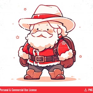 Western Christmas Cowboy Santa Claus PNG, Cowboy Christmas Sublimation Design, Trendy Western Christmas Clipart, Western Shirt Design Png
