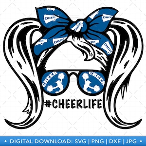 Cheer Life SVG, Cheerleader Cheerleading Cut File - PT1523