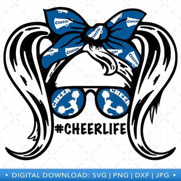 Cheer Life SVG, Cheerleader Cheerleading Cut File - PT1523