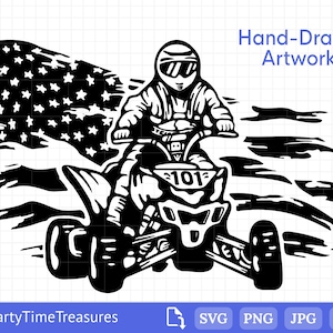 ATV Svg, Off Road Svg, Quad Svg, Four Wheeler Svg, Dxf, SVG Cutting File - PT1243