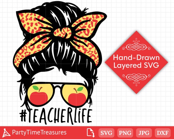 Teacher SVG, Teacher Life Svg, Back to School Teacher Appreciation Clipart, Png, Dxf, Pdf - PT1361