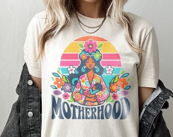 Koszulka macierzyńska PNG Sublimacja Projekt, Retro Trendy Mama Png, Kwiatowa Koszulka Mama Png, Dzień Matki Clipart, Mama Kwiat Png