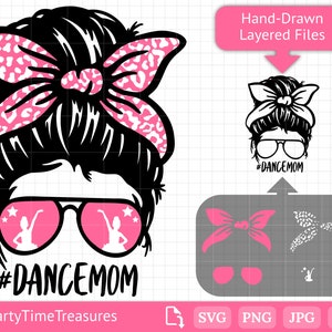 Dance Svg, Dance Mom Svg for Dancer Dancing Shirt Crafts, Png, Dxf, Pdf - PT1344