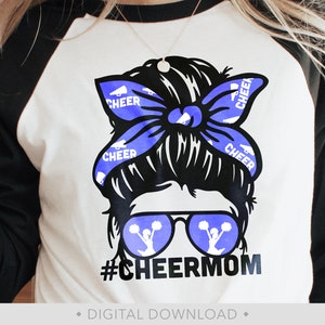 Cheer Mom Svg, Cheerleader Svg, Cheer Shirt Clipart, Png, Pdf - PT1336