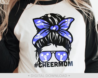 Cheer Mom Svg, Cheerleader Svg, Cheer Shirt Clipart, Png, Pdf - PT1336