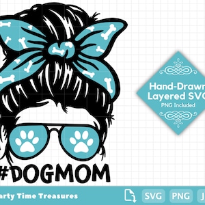 Chien Maman SVG, Chien Svg, Chien Amoureux Svg, Dog Mama Paw Print Clipart, Png, Jpg - PT1391