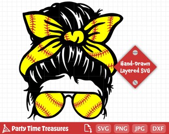 Softball SVG, Softball Clipart für Shirt Crafts, Png, Dxf, Pdf - PT1382