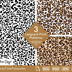 Leopard Print Svg, Leopard Spots Svg, Layered Animal Print SVG Files for Cricut, Png, Jpg, Dxf - PT1299