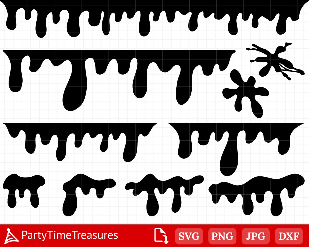 Dripping Borders Svg, Splatter Svg, Dripping Paint Svg, Dripping