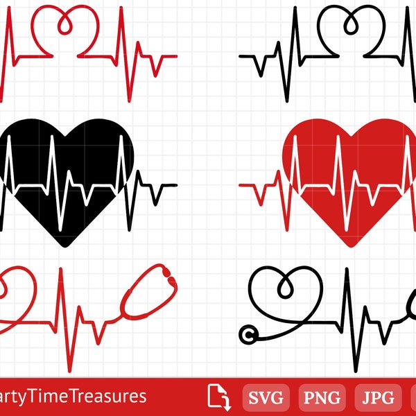 Heart Beat Svg - Etsy