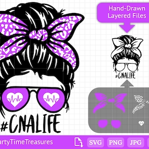 CNA Svg, CNA Life Svg, Medical Nursing Assistant Svg, Png, Dxf, Pdf - PT1354