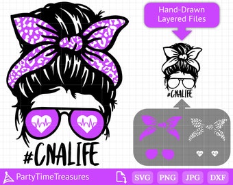 CNA Svg, CNA Life Svg, Medical Nursing Assistant Svg, Png, Dxf, Pdf - PT1354