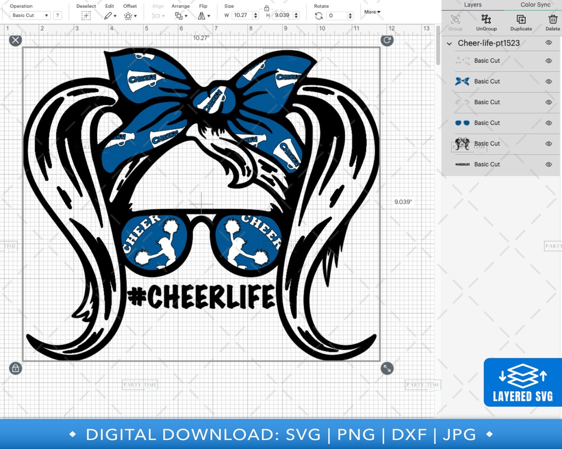 Cheer Life SVG Cheerleader Cheerleading Cut File PT1523 - Etsy