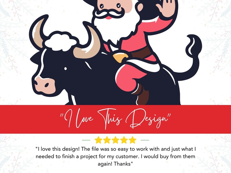 Santa Riding A Bull Rodeo Cowboy Santa SVG Western Christmas Cut File, Bull Riding Santa ...