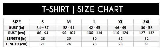 Bad Habit Boutique Size Chart