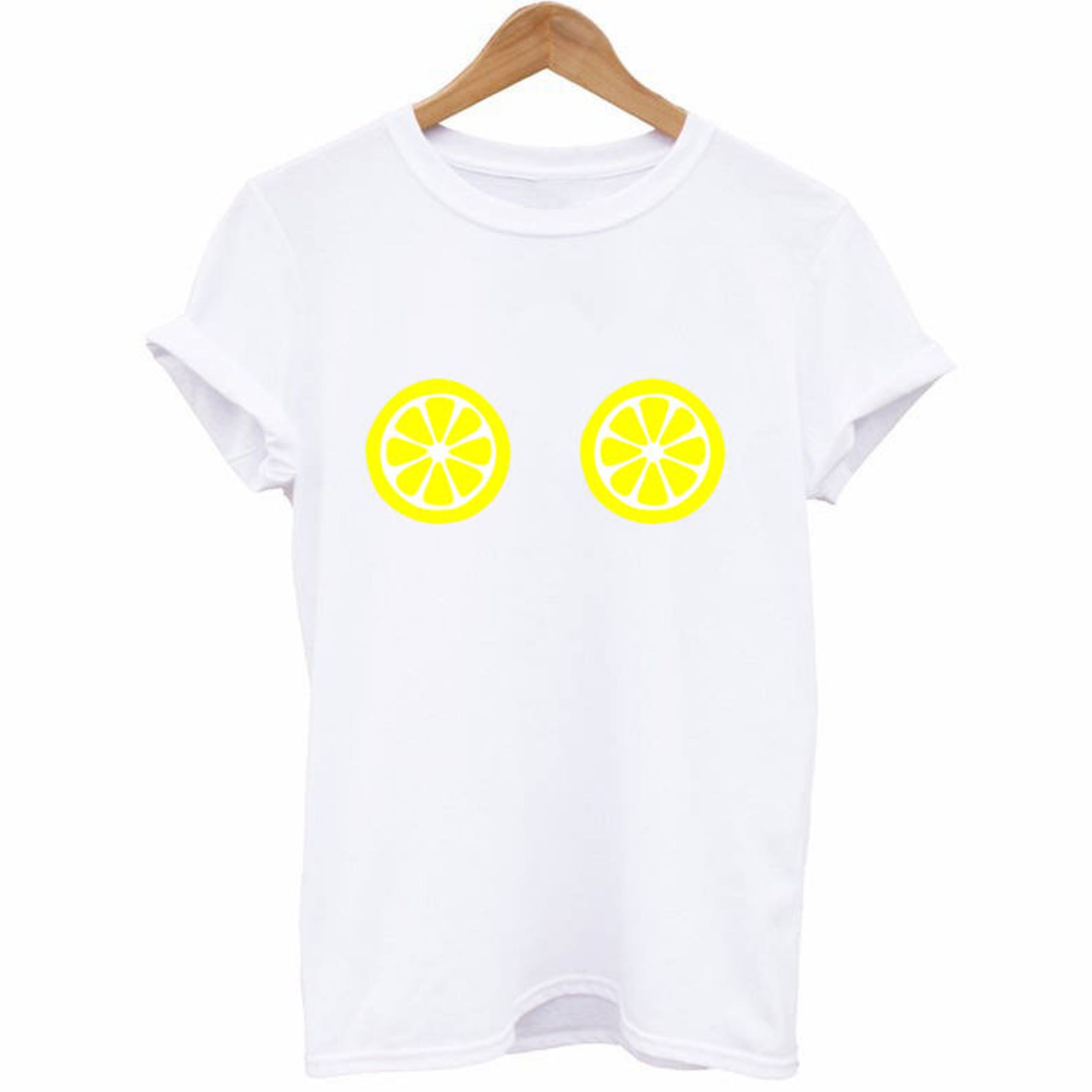 Lemon Slice Breast Boobs Tee Tumblr T-shirt Summer Shirt | Etsy