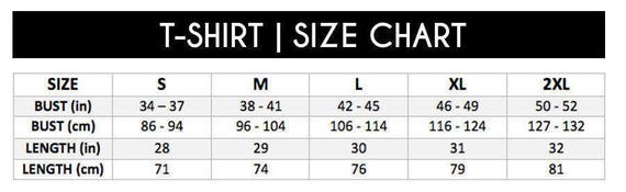 Hawaiian Shirt Size Chart