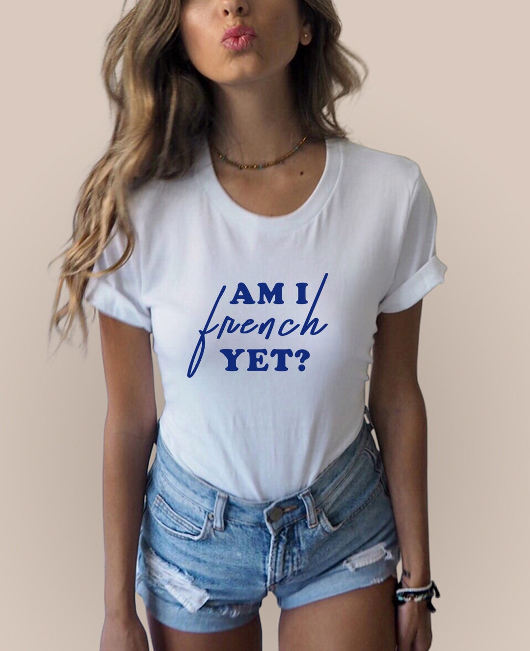 Am I French Yet Bonjour T-shirt 70s Clothing Paris Shirt - Etsy