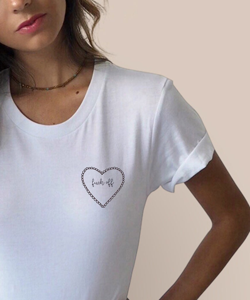 Fck Off Heart T-Shirt Tumblr Clothes Tumblr Shirts | Etsy