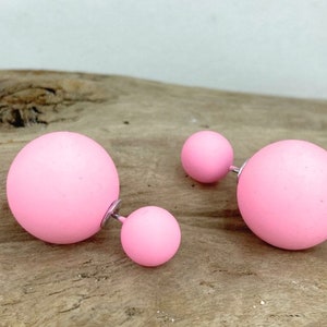 Double Ball Earrings, Double Sided Earring, Double Ball Earrings, Double Ball Studs, Tribal Earrings, Double Pearl Earrings