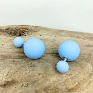 Double Ball Earrings, Double Sided Earring, Double Ball Earrings, Double Ball Studs, Tribal Earrings, Double Pearl Earrings