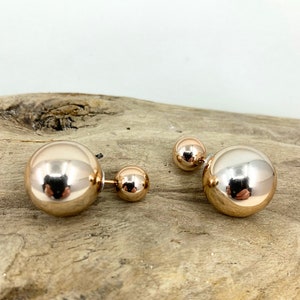 Double Ball Earrings, Double Sided Earring, Double Ball Earrings, Double Ball Studs, Tribal Earrings, Double Pearl Earrings