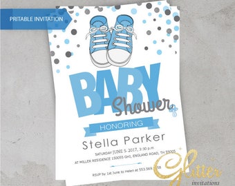 converse baby shower invitations
