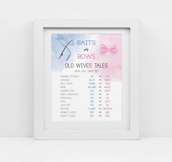 Baits or Bows Gender Reveal, Fishing Theme Baby Shower, Blue and
