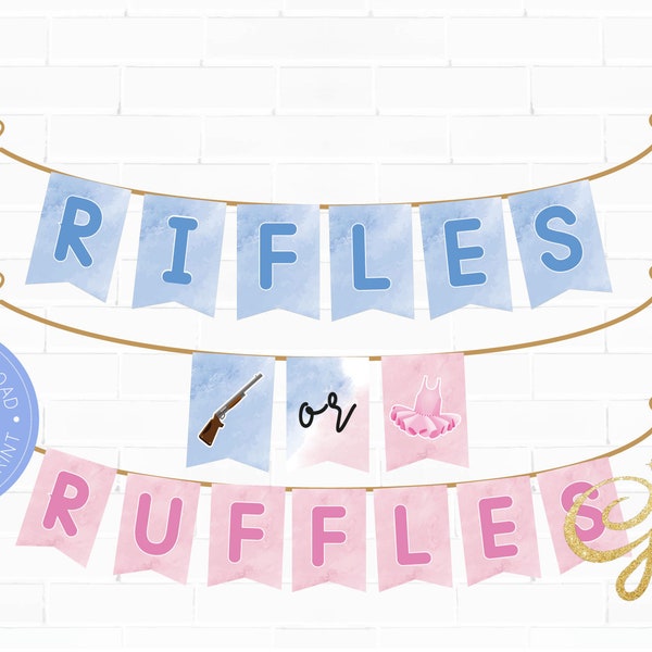 Rifles and Ruffles Gender Reveal Decorations - Etsy