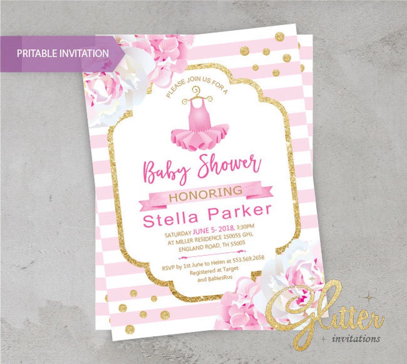 Ballerina Youngster Shower invitation , printable invitation, tutu woman invte, floral ballerina invite, dance glitter invite, glitter lady invite photo relating to Etsy Baby Shower Invitations Printable referred to as Ballerina Youngster Shower invitation , printable invitation, tutu female invte, floral ballerina invite, dance glitter invite, glitter woman invite