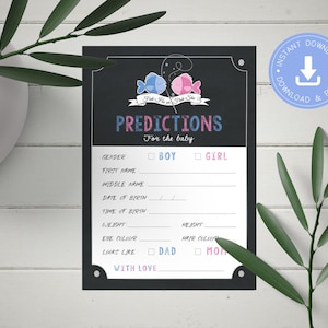 Revelación de género del tema de pesca, Tarjeta de predicciones para bebés, Pescado él o Pescado ella, azul y rosa, juego de descarga instantánea, pdf imprimible, CY102