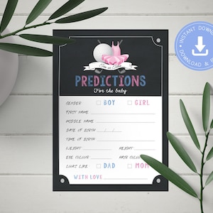 Tees ou Tutus Gender Reveal, Baby Predictions Card, Golf Gender Reveal, bleu et rose, jeu à téléchargement instantané, pdf imprimable, cy103